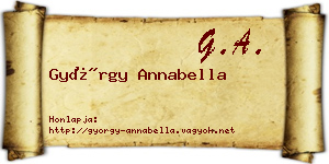 György Annabella névjegykártya